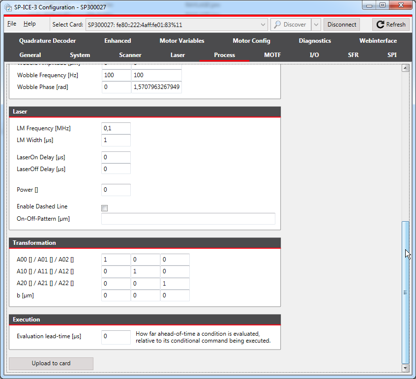 SP-ICE-3 Configuration-Process-Laser-Transformation-Execution